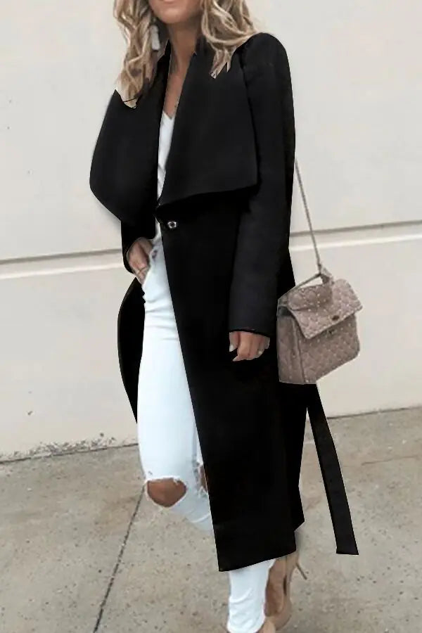 Elegant Fashion Trench Coat for Women with Button
