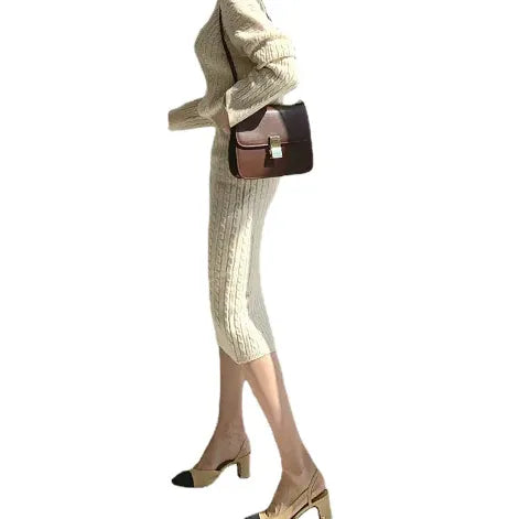 Fashionable Knitted Sweater Dress