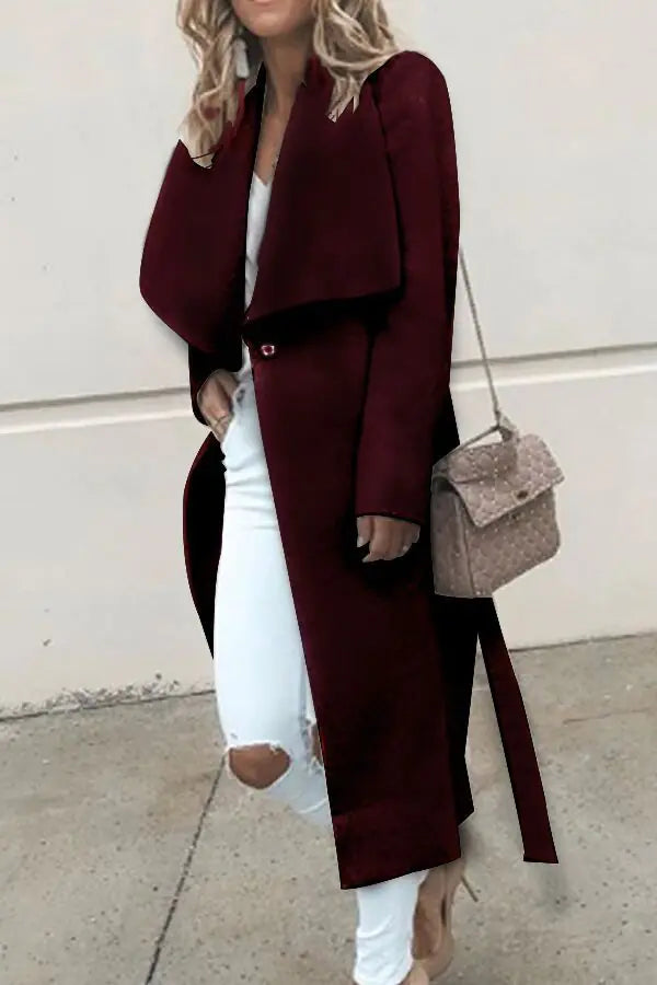 Elegant Fashion Trench Coat for Women with Button