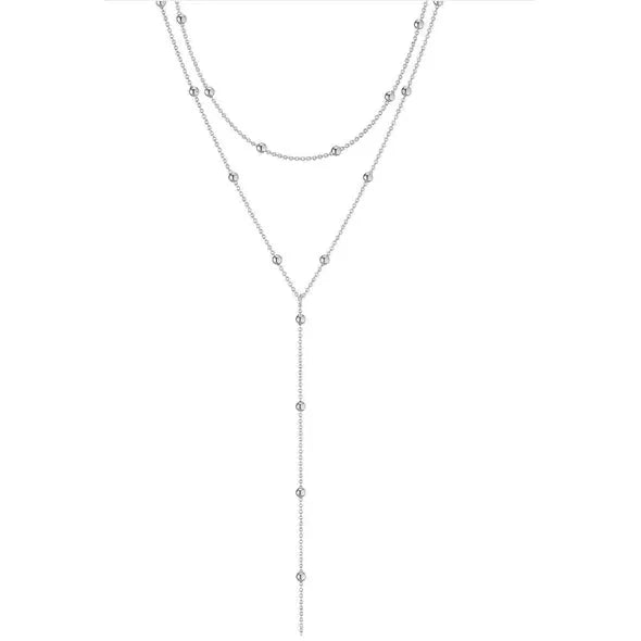 Geometric Tassel Bead Necklace