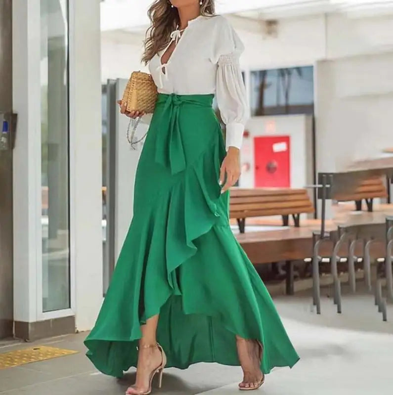 Serena Ruffle Maxi Skirt