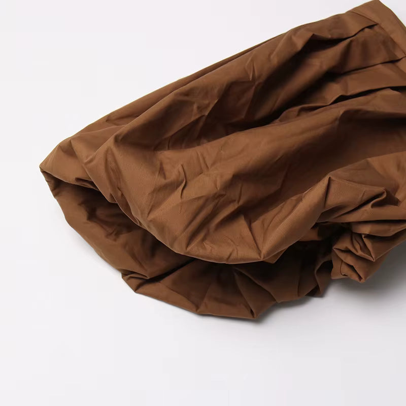 Autumn Fashion Square Collar Bubble Sleeve Tops for Women