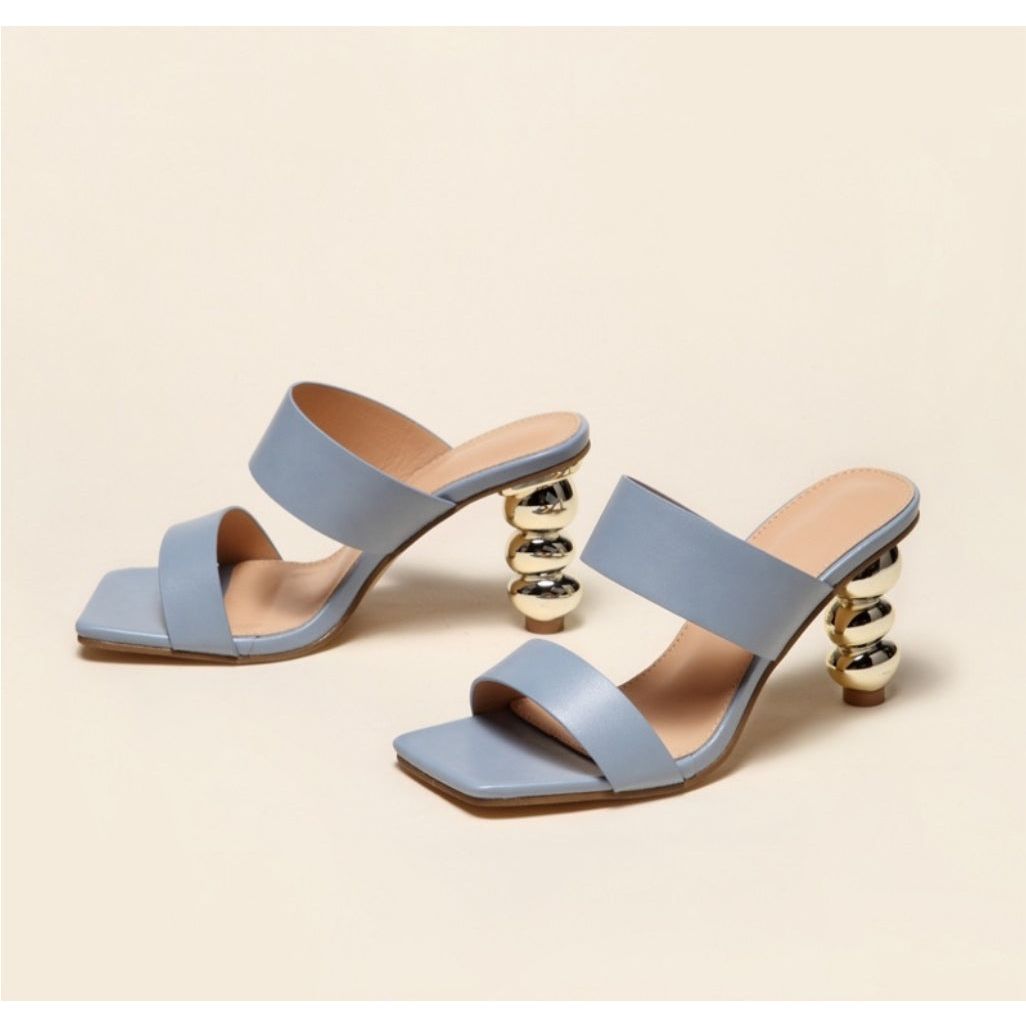 Electroplating High Heel Sandals for Women in Summer