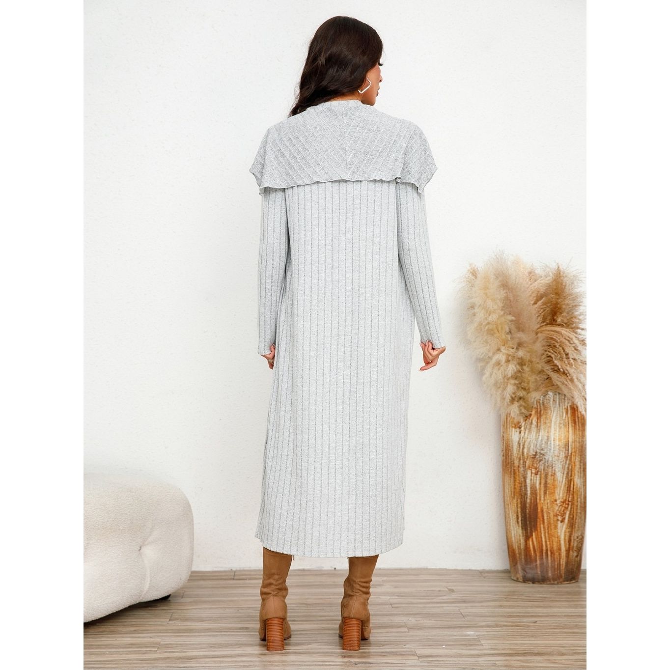 Long Sleeve High Waist Dress