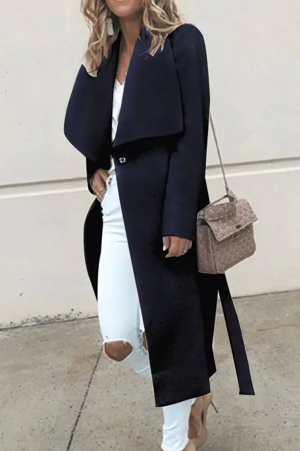 Elegant Fashion Trench Coat for Women with Button