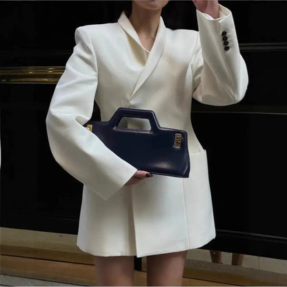 White Power Shoulder Blazer