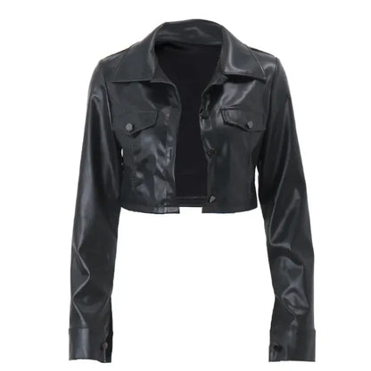 Black Motorcycle-Style Coat