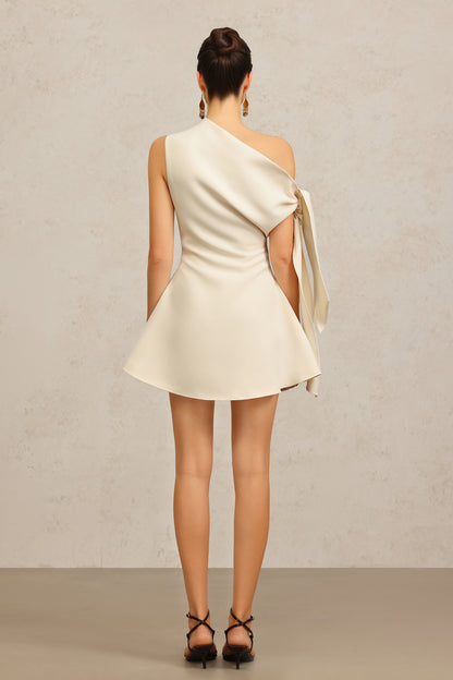 Valentina One-Shoulder Flounce Dress