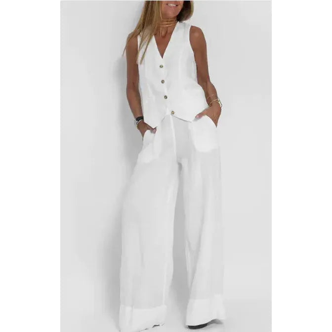 Lunara Ease – V-Neck Summer elegant stylish