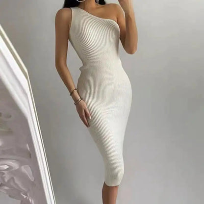 Slim-Fit Hip Knitwear Dress