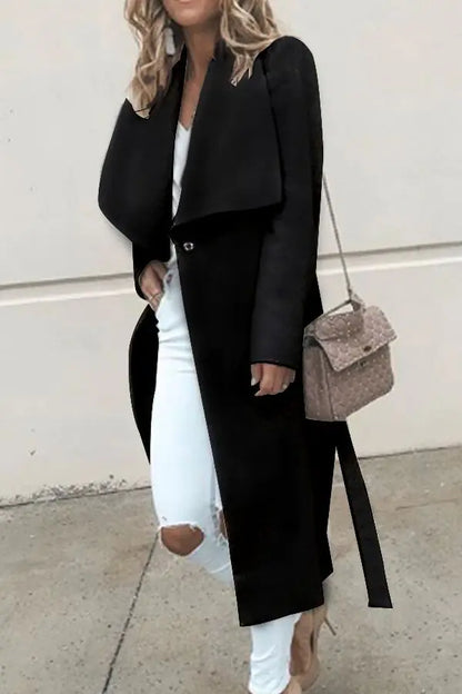 Elegant Fashion Trench Coat for Women with Button