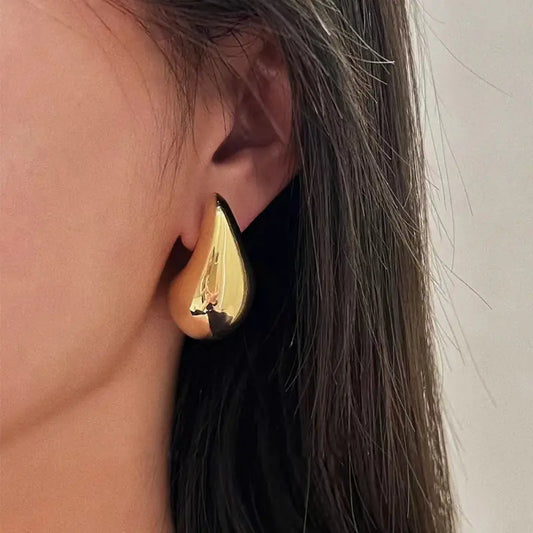 Trendy Metal Droplet Earrings