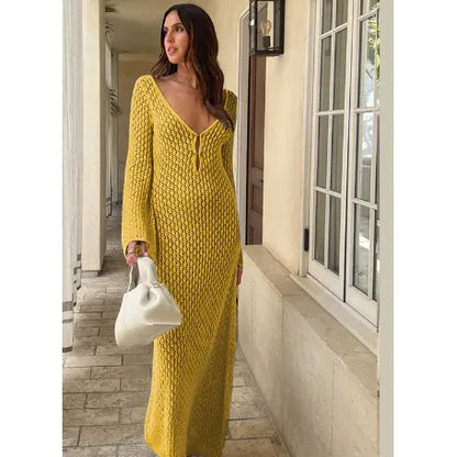 Solid Color Beach Dress