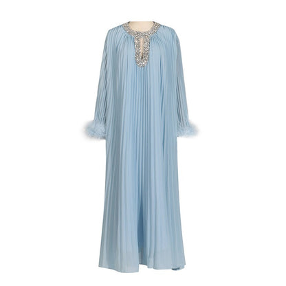 Amara Feather Diamante Gown