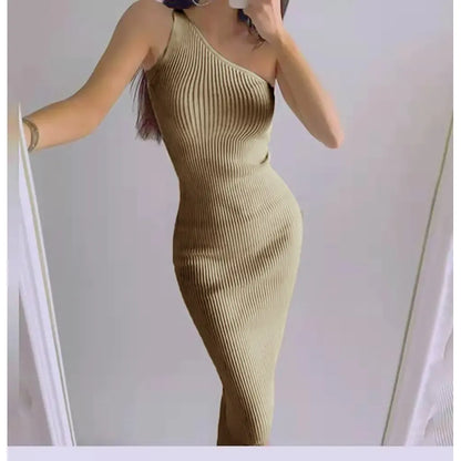 Slim-Fit Hip Knitwear Dress