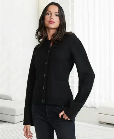 Elisora Wool-Blend Cardigan Coat