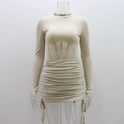 Lace Hollow Waist Dress for Women - Spring/Summer Fashion
