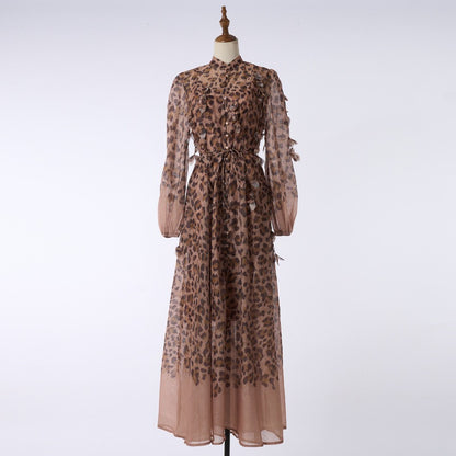 Elodie Embroidered One-Shoulder Gown