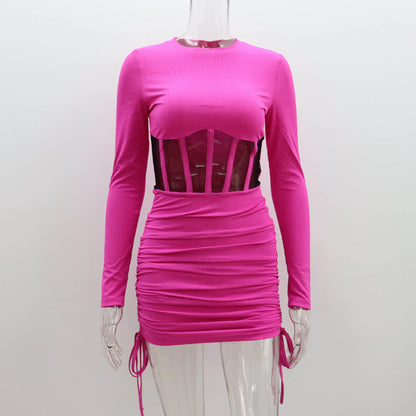 Lace Hollow Waist Dress for Women - Spring/Summer Fashion