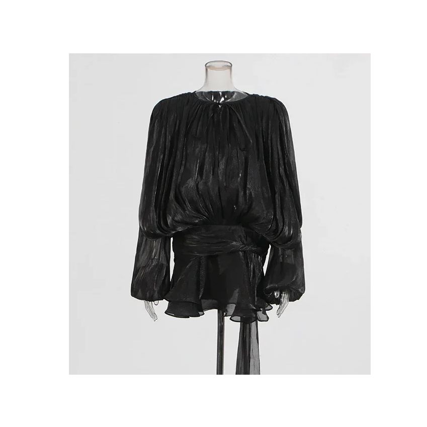 Sienna Bloom Ruched Tie Waist Short Dress