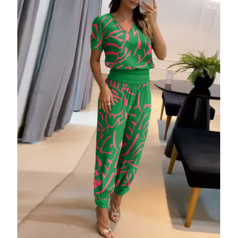 Emmely™ Mode Jumpsuit - Stylish V-Neck