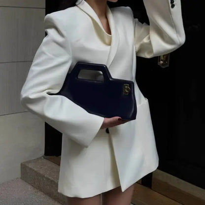 White Power Shoulder Blazer
