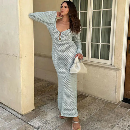 Solid Color Beach Dress