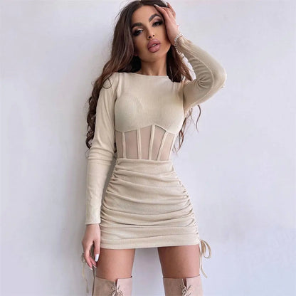 Lace Hollow Waist Dress for Women - Spring/Summer Fashion