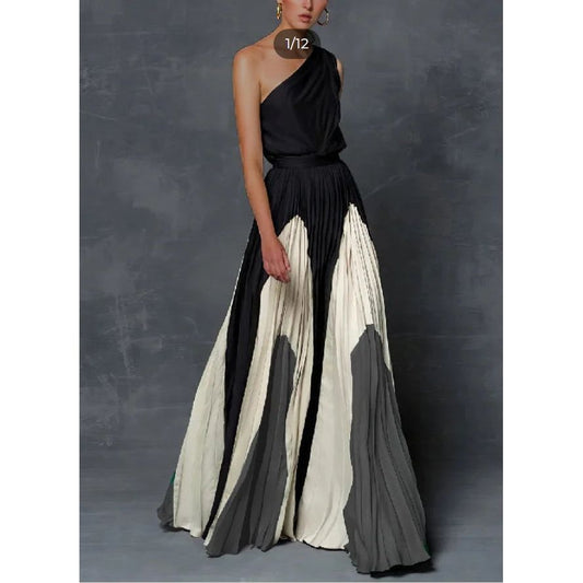 WOLFF One-Shoulder Maxi Dress - elegant Style Dress