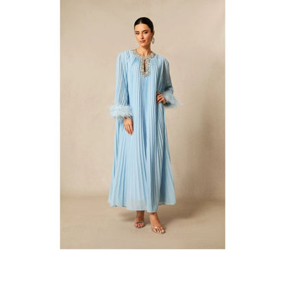 Amara Feather Diamante Gown