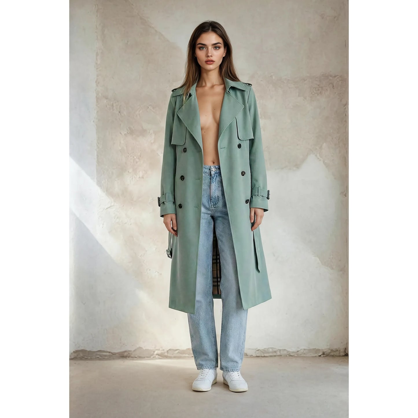 Amira Fleece-Lined Trench Coat