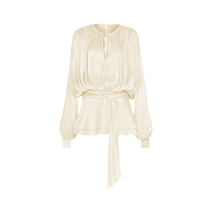 Sienna Bloom Ruched Tie Waist Short Dress