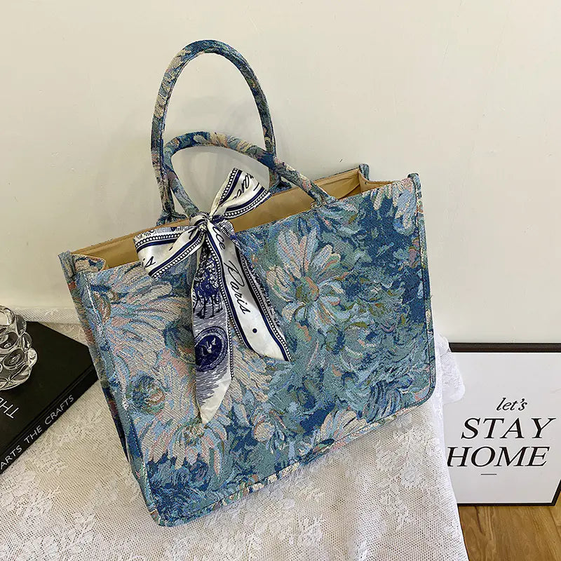 Women's Large-capacity Printed Messenger Handbag