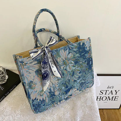 Women's Large-capacity Printed Messenger Handbag