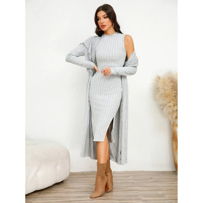 Long Sleeve High Waist Dress