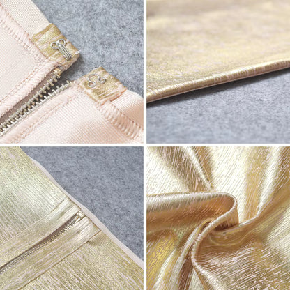 Gold Bandage Party Dress