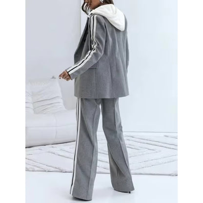 Ribbon Luxe – Hooded Lounge Set with Waist Tie