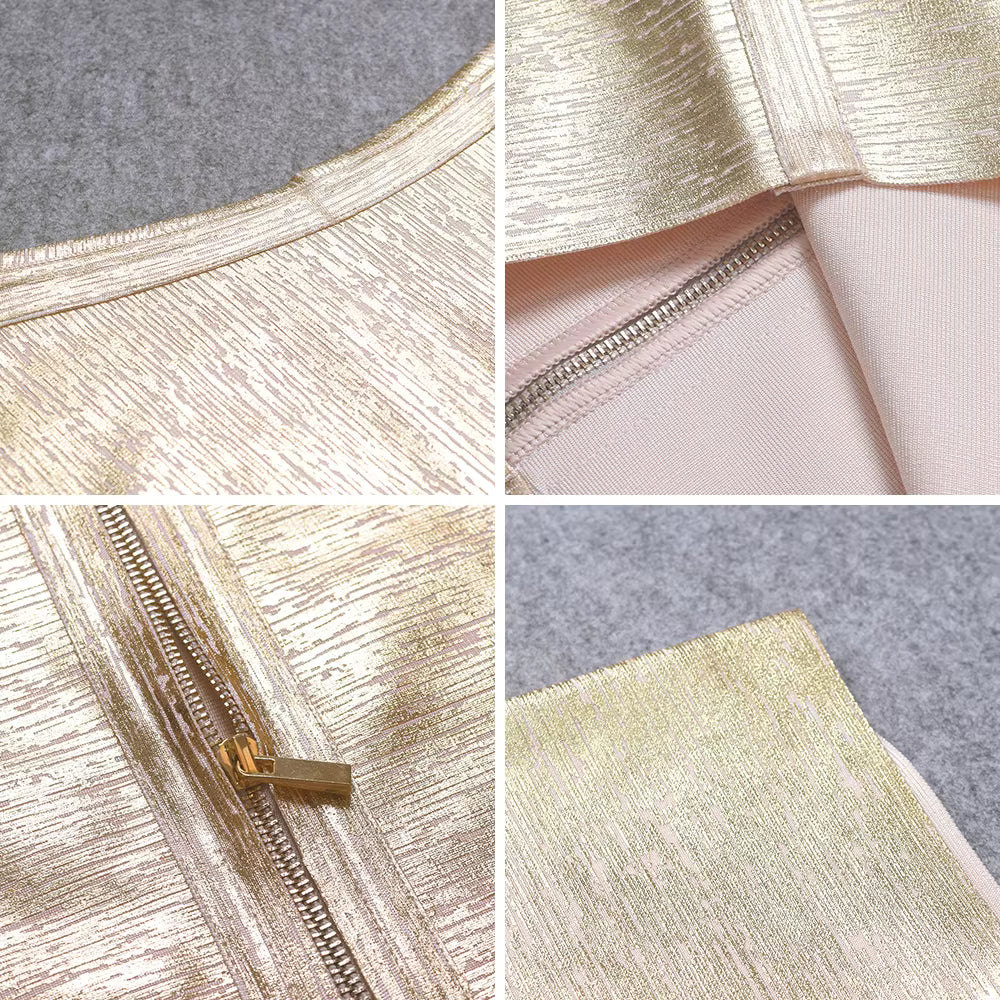 Gold Bandage Party Dress