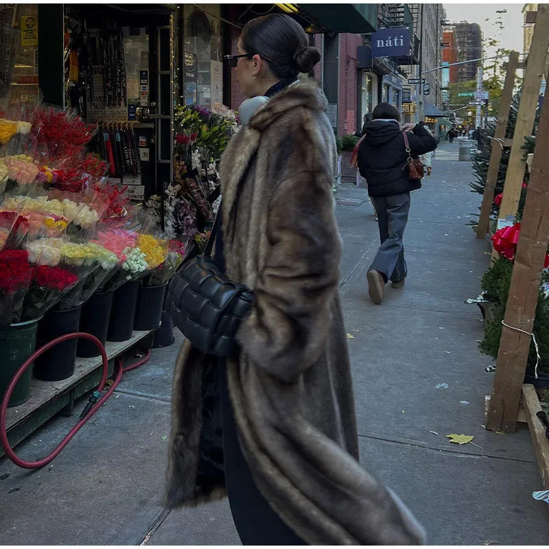 Seraphina – Luxurious Imitation Mink Winter Coat