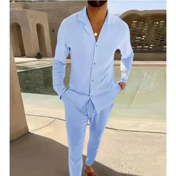 Men's Casual Lapel Suit Set