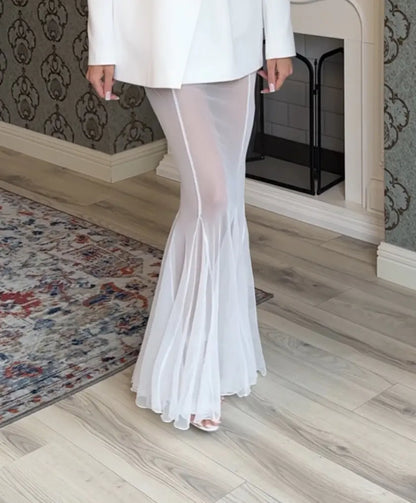 Aurora Satin &amp; Mesh Skirt Set