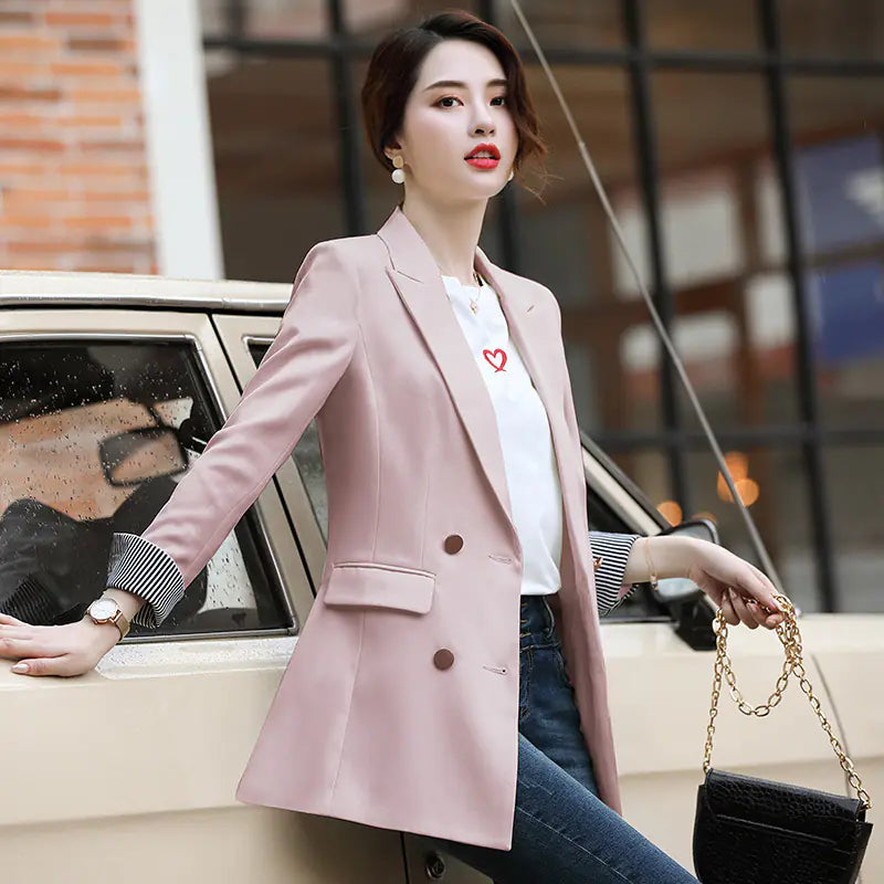 Korean-Style Long Blazer