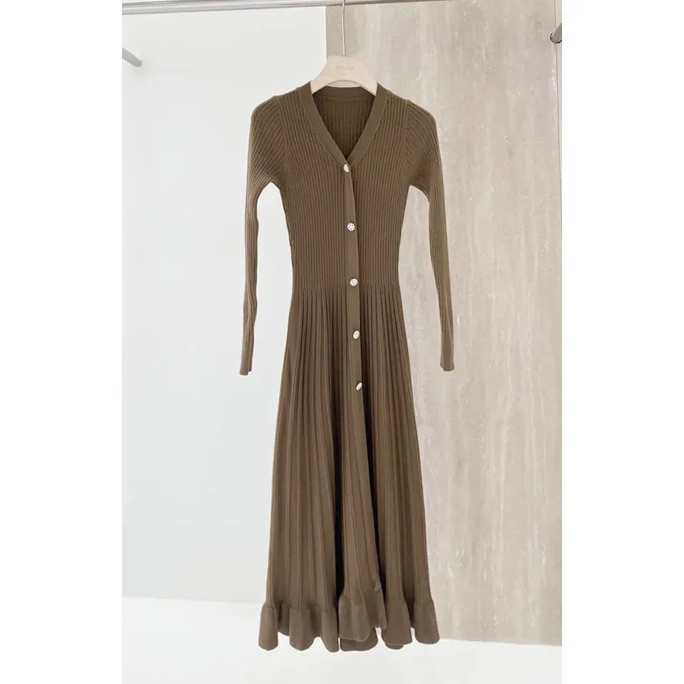 Women's Long Fashionable Knitted Dress