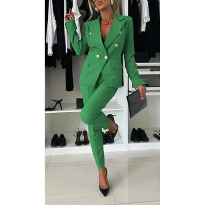 Ladies' Chic Solid Suit Set