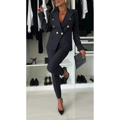 Ladies' Chic Solid Suit Set