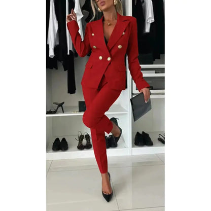 Ladies' Chic Solid Suit Set