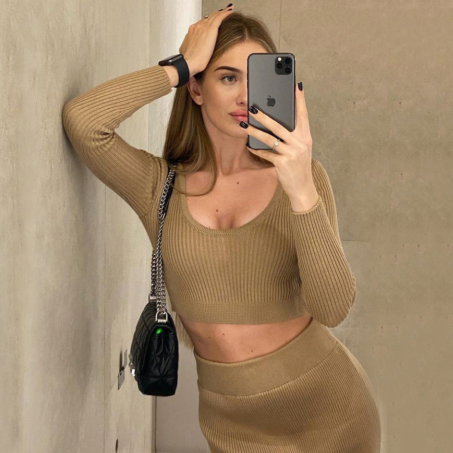 Amila Winter Solid Color Long Sleeve