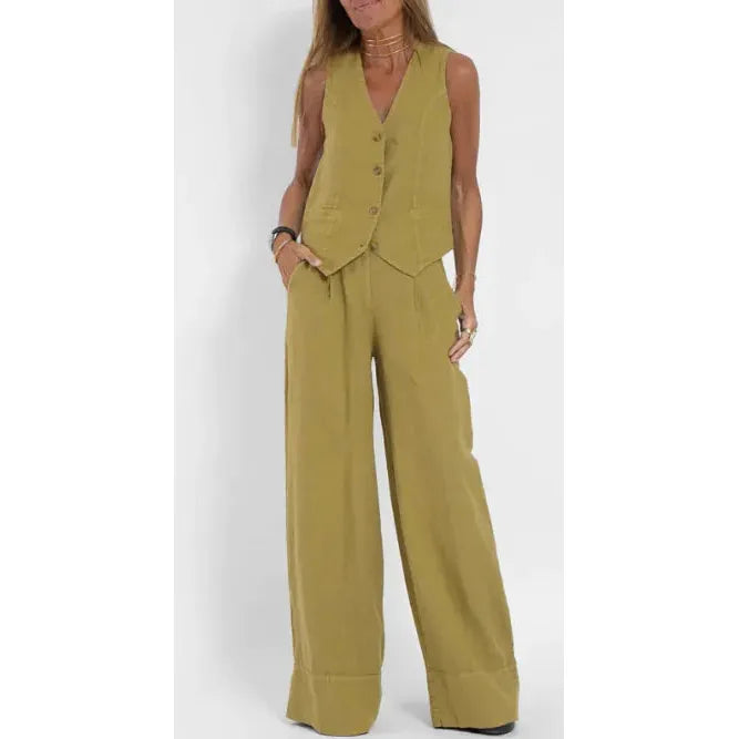Lunara Ease – V-Neck Summer elegant stylish