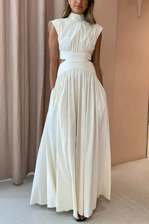 Calista – Vacation-Inspired Cut-Out Ruffle Dress