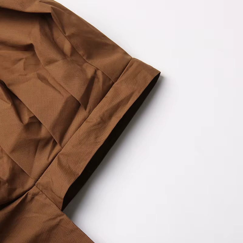 Autumn Fashion Square Collar Bubble Sleeve Tops for Women